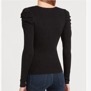 Express Ruched Sleeve Crew Neck Sweater- Sz M